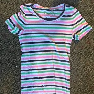 Cute T-shirt with colorful strips